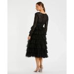 Mac Duggal Sequined Layered Tulle A-Line Cocktail Dress in Black Size US 6 Photo 8