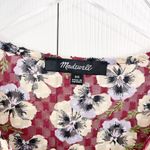 Madewell  Drawstring Ruffle Hem Top in Viola Floral Photo 5