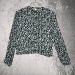 Boden Shirt Womens 14 Pink Blue Green Floral Pleated Blouse Casual Boho Preppy Photo 1