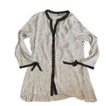 Habitat  Clothes To Live In polka dot Tie Sleeve Button Up Top Size M 33808 Photo 0