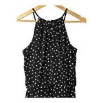 London Times Black White Polka Dot Halter Jumpsuit Keyhole Dressy Size 4 Photo 8