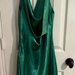 Selfie Leslie  Green Casablanca Night Cowl Mini Dress Photo 2