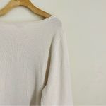J. Jill Plush Sleeve Sweater Women’s XL Cream Knit Faux Fur Cuff Pullover Photo 3