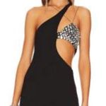 NBD  REVOLVE Demi Dress in Black Cut Out Crystal & Mirror Embellished Photo 0