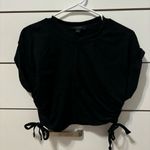 ALL SAINTS  Ruched Tie-Side Top BLACK Photo 2