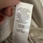 TNA Aritzia Stadium Varsity Jacket Satin Beige Ivory & White‎ Size XS Tan Photo 3