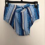 Lemlem  Eshal High Waist Bikini Bottom Blue Striped Swimwear Size‎ Small Stylish Photo 2