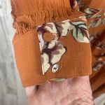 Miss Me Rust Orange Floral Midi Shirt Dress size XS Teracotta Boho Western Fall Photo 7