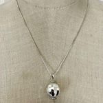 Silver tone Disco ball pendant necklace Photo 1