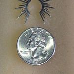 Silver Tone Spiked Eyelash Boho Earrings Photo 2