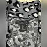 Rachel Zoe grey leopard print zip up sweater sz Large Photo 2