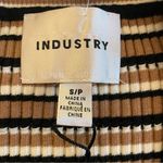 INDUSTRY Striped Textured Sleeveless Top, Brown/Black/White, Size S, NWT Brown Photo 2