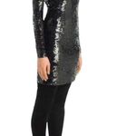 Stella McCartney black sequined long-sleeve fully-lined form-fitting dress Photo 13