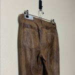 Chico's  Faux Suede Worn Luggage 5 Pocket Ponte‎ Slim Pants NWT Size 4 R Photo 5