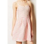 Anthropologie  Moulinette Soeurs Tweed Pasteque Dress Size 6 White Pink Wedding Photo 2