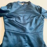 ZARA womens sateen open back dress bell sleeve Medium Bloggers Favorite NWT Photo 5