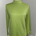 L.L.Bean  Women’s Lime Green Long Sleeve Turtleneck Top Size Medium Photo 0