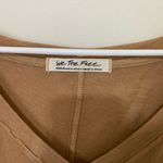 Free People  Women’s Tan On My Mind V-Neck Shirt Size Medium Photo 5