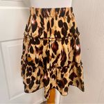 SheIn  Leopard Ruffle Skirt Photo 3