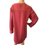 Bebop  Pale Red Soft Warm Long Sleeve Mini Dress With Front Pocket Photo 2