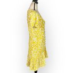 Wish  Golden Bloom Dress Women's Large Yellow Mini V-Neck Puff Sleeve Ruffle RTR Photo 5