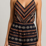 Jealous Tomato  Boho Printed Spaghetti Strap Romper Photo 0