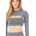Alo Yoga Thrill Seeker Shrug Steel Blue S Photo 1