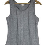 Free People  Most Wanted Gray Ribbed Tank Top‎ Size L Photo 0
