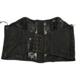 Victoria's Secret Victoria’s Secret‎ Size M Strapless Corset Tank Top Black Lace Mesh Crop New Photo 4