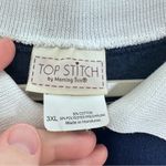 Vintage Grannycore Grandma Sweater Snowman Embroidered Collared Top Stitch‎ 3XL Blue Size 3X Photo 3