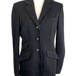 Lauren Ralph Lauren Ponte Knit Blazer Black Dark Romantic Preppy Soft Size 8 Photo 0