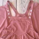 Halara  Rose Pink Waffle Knit Wide Leg Pocket Overalls Photo 6