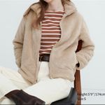 Uniqlo Fluffy Fleece Teddy Full Zip Jacket Cream Natural X-Small Photo 1