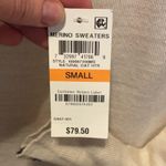 Charter Club  cream button sleeve Merino Wool Sweater S NWT Photo 2