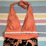 None NWOT Tropical Coral + Black Floral One-Piece Swimsuit (Size S) Photo 1