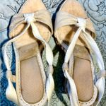 UGG  Australia Amelie  Linen Espadrille Wedge Sandals w/ Shearling Boho Sz 7💛 Photo 8