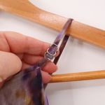 Adelyn Rae Halter Asymmetrical Ruffle Dress Purple Watercolor Chiffon Size XS Photo 7