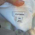 Cuyana White Cotton Blend Button Down Tunic Blouse Photo 2