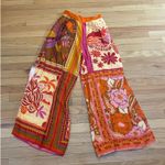 Farm Rio Flowy Orange Palazzo Pants in Size Small Photo 0