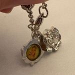 1 Decade Rosary Beaded Bracelet Rose Charm Heart Mary Portrait Christian Silver Photo 9