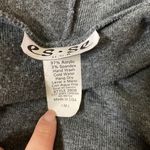 Grey Hooded Long Coat Gray Size M Photo 5