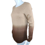 Belle By Kim Gravel Heathered Dip Dye Sweater Brown Coffee Bean XX Photo 3