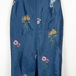KEEPSAKE THE LABEL Afterglow Blue Floral Embroidered Front Split Skirt, Size XS Photo 0