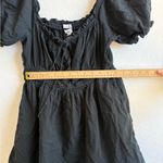 Aerie gauze style mini dress size medium in black Photo 4