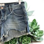 Free People  Distressed Look and Raw Hem Denim Shorts Photo 3