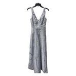 Monique Lhuillier NWT  Madeline Jacquard Gown Ice Gray Silver Size 2 Photo 7