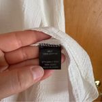 barney's new york  Cream Ribbed Mandarin Collar‎ Blouse Photo 3