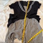 S. L. Petites Vintage 1980's Navy Blue Nautical Theme Shorts Romper Women’s 10 White Photo 5