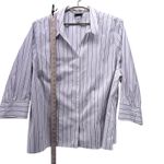 Catherines Womens Button Up Top Size 3X Office Career Business Preppy Non Iron White Photo 8