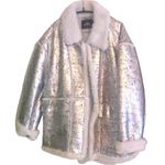 Urban Outfitters Leigh Oversized Faux Suede Sherpa Jacket Size M Photo 6